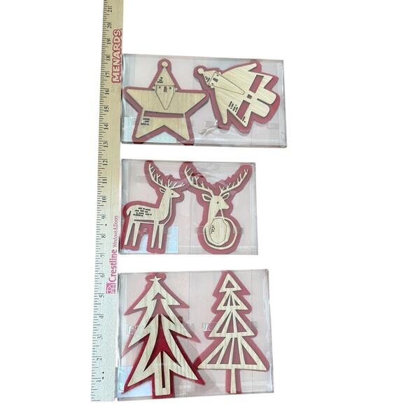 Christmas Holiday Northern Horizons Ornaments (12) Wooden Reindeer Tree Santa - Picture 3 of 6